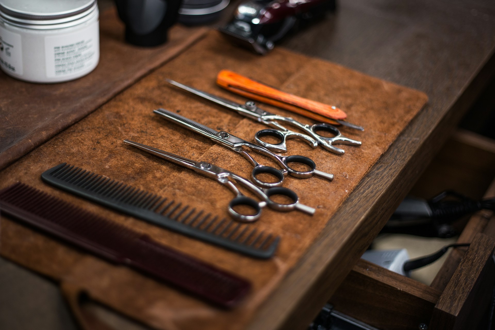Professional barber tools at Sky's The Limit Barbershop
